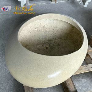 Nuevos Materiales de Construcción de Piedra, Maceta de Terrazo Gris Claro, Hormigón de Alto Rendimiento para Decoración y Plantación - Product Image 4
