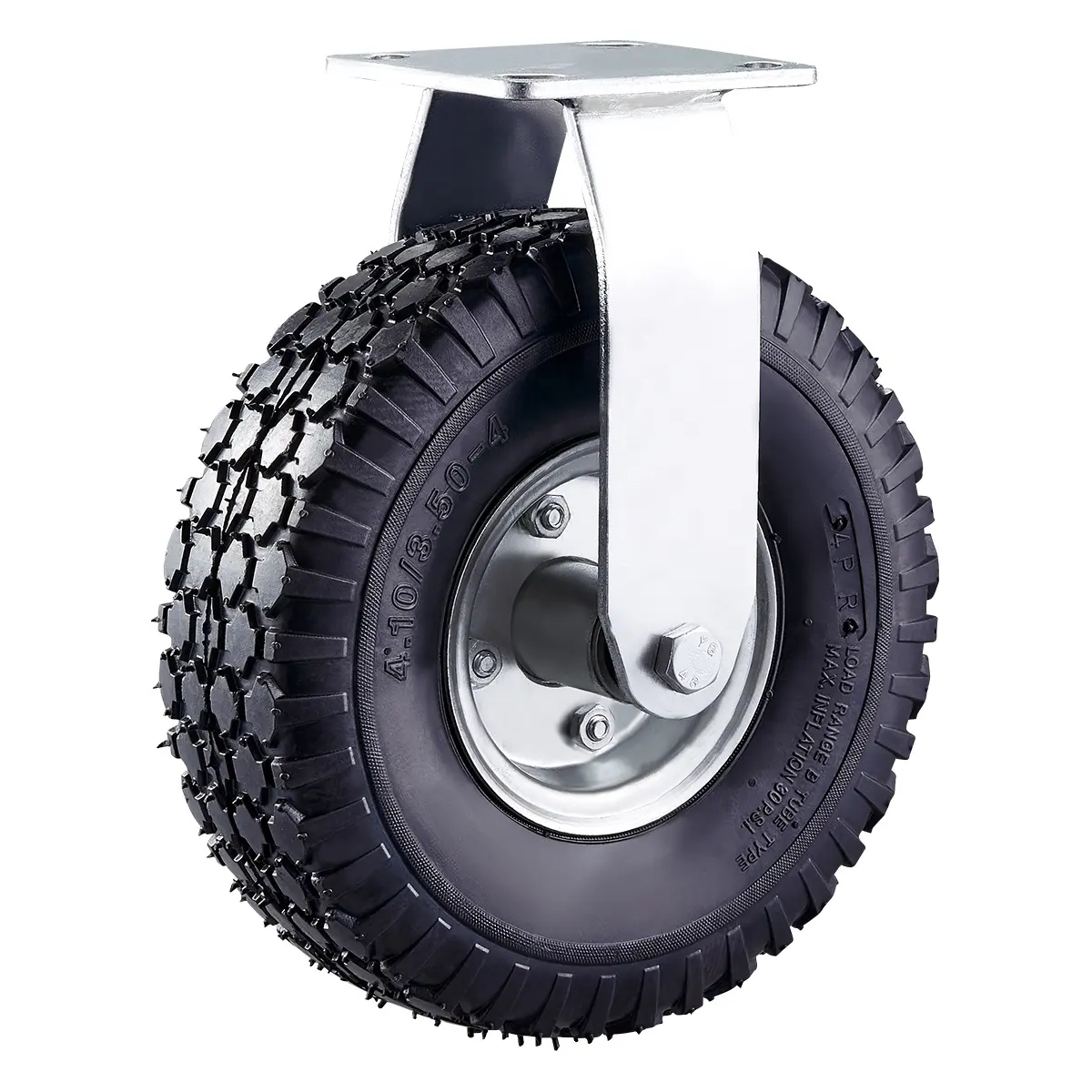 Roda pneumática castor 10 "rodas rígidas resistente