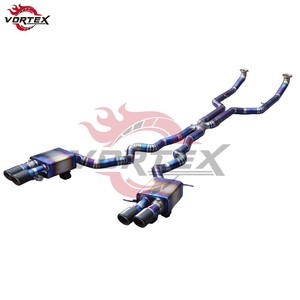 Escape Catback VORTEX Grado 5 Ti Valvetronic para BMW M6 F06/F13, Puntas Quemadas Arcoíris, Escape de Carreras con Tubo en X - Product Image 5