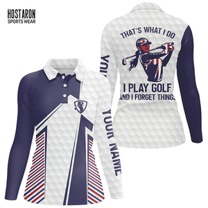 Hostaron Thêu Logo Golf Mặc Polo Áo Sơ Mi Phụ Nữ Golf Quần Áo Trắng Màu Đỏ Hải Quân Phụ Nữ Thể Thao T-Shirts Tùy Chỉnh Polo Golf Áo Sơ Mi - Product Image 3