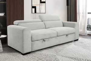 Divano Letto Convertibile con Letto Estraibile, Moderno Divano Trasformabile con Poggiatesta Regolabile, Rivestimento in Tessuto, Stile Hotel per Soggiorno - Product Image 5