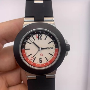 Montre automatique de luxe en aluminium pour homme, montre sport avec affichage double heure 24H et bracelet en caoutchouc - Product Image 6