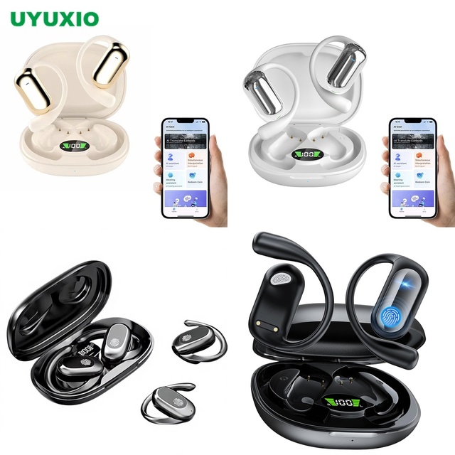 Translator Headphones Wireless Earbuds OWS No Subscription BT 5.4 4 Modes 144 Languages Real-Time Translation Open-Ear New