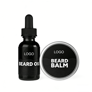 Kit de soin de <span class=keywords><strong>la</strong></span> <span class=keywords><strong>barbe</strong></span> avec huile à <span class=keywords><strong>barbe</strong></span> naturelle personnalisée, huile de croissance et de soin biologique hydratante - Product Image 1