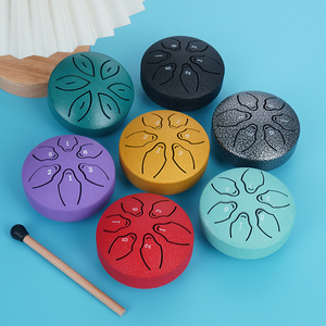 Tambours à langue en acier, carillon de pluie, instruments de percussion musicaux, 3 pouces, 6 notes, instruments pour le yoga, la méditation, cadeaux uniques, tambours portables - Product Image 3