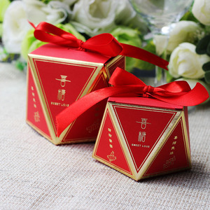Custom logo Wedding Candy Gift Box Biodegradable <strong>Presentive</strong> Folding <strong>pink</strong> CMYK Matte Lamination Box Ideas Sweet - Product Image 4