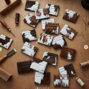 Boshiho Real Cowhide Fur Leather <b>Wallet</b> New Design Stylish Multi Uses Western Hot Sale Real Cowhide <b>Small</b> Card Holder <b>Wallets</b> - Product Image 4