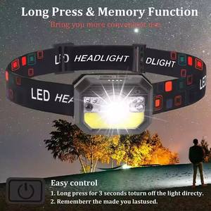 <span class=keywords><strong>Linterna</strong></span> <span class=keywords><strong>Frontal</strong></span> LED Negra Súper Brillante, Alta Potencia, COB, <span class=keywords><strong>Recargable</strong></span> por USB-C, Impermeable IP44, Haz Ajustable, para Camping, Iones de Litio - Product Image 6