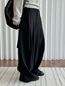 AIMEISI alla moda pantaloni larghi Casual <span class=keywords><strong>a</strong></span> <span class=keywords><strong>gamba</strong></span> <span class=keywords><strong>larga</strong></span> e in tinta unita pantaloni semplici pantaloni larghi da donna - Product Image 3