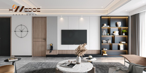 מודרני סלון אגוז סלון עץ טלוויזיה לעמוד ארון עם מגירה מתכווננת הוביל קונסולת מדיה עבור ריהוט הבית - Product Image 3