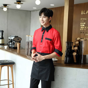 <span class=keywords><strong>Salopette</strong></span> d'hôtel haut de gamme pour hommes et femmes, tenue thaïlandaise à manches longues, de couleur <span class=keywords><strong>rouge</strong></span> et noire, style hôtel, nouvelle collection 2020 - Product Image 2