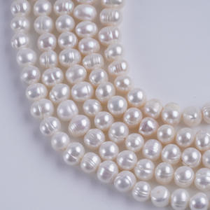 Perlas de Agua Dulce Naturales Semiterminadas al por Mayor, Hilo Corto de 18 cm, 6/7/8/9/10/11 mm, para Manualidades, Perlas Sueltas - Product Image 3