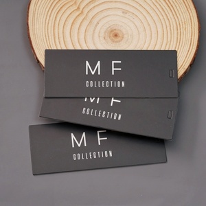 Tùy chỉnh quần áo treo thẻ cao cấp bán buôn in logo thương hiệu phổ giấy đen lên treo <span class=keywords><strong>tag</strong></span> - Product Image 2