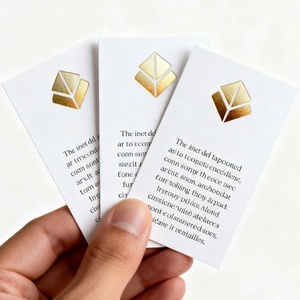 Tarjetas de Visita de Papel Kraft y Artístico con Logotipo Personalizado, Tarjetas de Agradecimiento para Pequeñas Empresas - Product Image 1