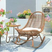 Fauteuil inclinable moderne personnalisable pour adulte, chaise longue de relaxation style lune en rotin pour salon et balcon, individuel