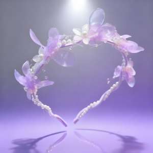 Frapper fée enfants <span class=keywords><strong>bandeau</strong></span> filles rêve doux Style papillon rabat tissu Satin 30cm usage quotidien <span class=keywords><strong>bébé</strong></span> <span class=keywords><strong>naissance</strong></span> Photo couronne - Product Image 2