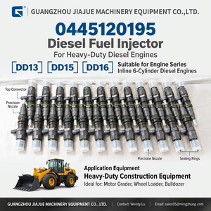 Inyector de Combustible Diésel 0445120195 para Motor DD13 DD15 DD16, Piezas de Repuesto para Cargadoras Usadas - Product Image 3