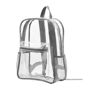 Sac d'école personnalisé en gros d'usine sac à dos pour enfants sac à dos étanche en PVC transparent pour étudiants