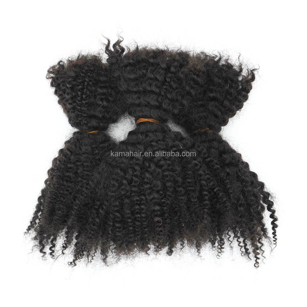 KAMA Hot Sale Afro Kinky Bulk Human Hair 4C Brazilian Hair Afro Kinkys Curly 100%  Human Hair for Braids Twist Detail Section 2