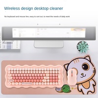 Ensemble clavier et souris sans fil coloré 102 touches 2.4G ergonomique pour bureau avec récepteur USB, vente en gros OEM