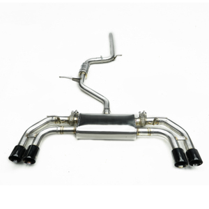 Sistema di Scarico Catback Valvetronic in Acciaio Inox con 4 Terminali Quadrati per Volkswagen <span class=keywords><strong>Golf</strong></span> mk8.5 1.5T, Scarico da 3 Pollici per VW <span class=keywords><strong>Golf</strong></span> Mk8 - Product Image 1