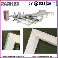 Línea de Producción Automática PARKER Weld 30s para Soldadura y Limpieza de Esquinas de Puertas y Ventanas de PVC CNC