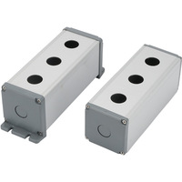 Boîtier étanche en aluminium pour bouton-poussoir 16mm 19mm 22mm, un trou pour boutons métalliques 45*45mm
