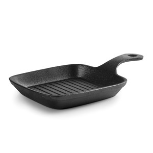 Mini Grill <b>Pan</b> <b>Cast</b> Iron 8x6 Inch Griddle For Indoor Outdoor Cooking - Product Image 1
