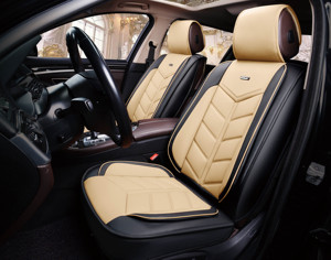 Cuscino sedile in pelle set completo per auto customizzato coprisedile auto universale 3D coprisedile auto - Product Image 2