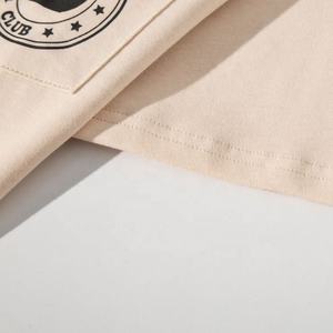 OEM การพิมพ์ผ้าฝ้าย100เปอร์เซ็นต์เสื้อยืดขนาดใหญ่ธรรมดาขนาดใหญ่มีกระเป๋า - Product Image 6