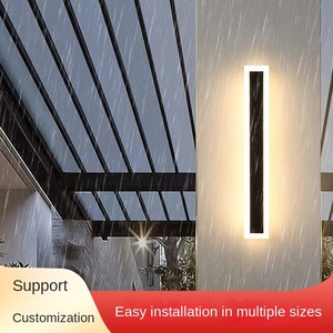 Lámpara de pared para exteriores, impermeable, personalizada, IP65, LED, aluminio, acero inoxidable, material E27, fuente de luz, energía solar, jardín, calle - Product Image 3