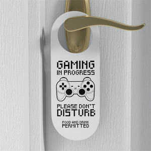 Panneau de porte pour enfants Veuillez ne pas déranger la plaque de porte <span class=keywords><strong>en</strong></span> bois pendant le <span class=keywords><strong>jeu</strong></span> GAMING in PROGRE - Product Image 2