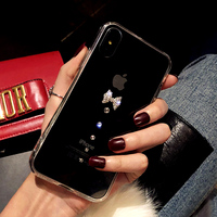 Coque transparente souple pour téléphone portable, avec strass, personnalisée, adaptée pour iphone 13, nouveauté 2022