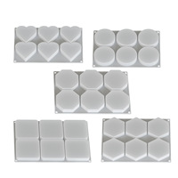 Moules en résine extra profonds pour dessous de verre Moules ronds en silicone à 6 cavités pour tasses et tapis Moules en silicone en résine profonde Ensemble de dessous de verre