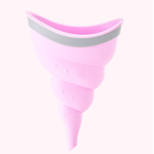 <span class=keywords><strong>Urinoir</strong></span> féminin portable pliable en forme de <span class=keywords><strong>conque</strong></span> pour les femmes tasse de pipi de voyage en entonnoir pour les femmes debout pour faire pipi avec sac de rangement étanche - Product Image 2