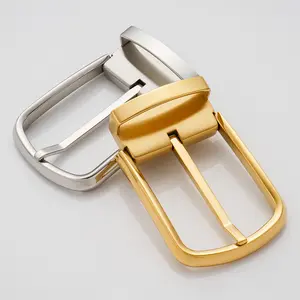 Изготовленные на заказ 1,5 дюймов одинарные зубчатые квадратные пряжки для ремня 38 мм золотые сплошные из нержавеющей стали металлические кожаные ремни с логотипом пряжки для мужчин