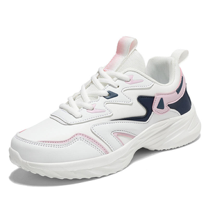 Zapatillas deportivas de malla para mujer, de caña baja, informales, ligeras, resistentes al desgaste, antideslizantes, con suela gruesa, estilo moderno para caminar. - Product Image 1