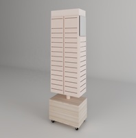 Luxe 360 Degrés de Rotation de Plancher Autoportant Bois Métal Cheveux Extension Affichage Rack Stand