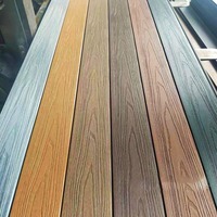 Revêtement de sol extérieur en WPC co-extrudé de deuxième génération, aspect bois moderne, pour usage domestique, première génération, motif 3D gaufré