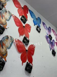 קישוט פרפרים צבעוני לגינה חיצונית 40 ס\\\"מ, פרפר דינמי מדומה עם שלט רחוק - Product Image 4