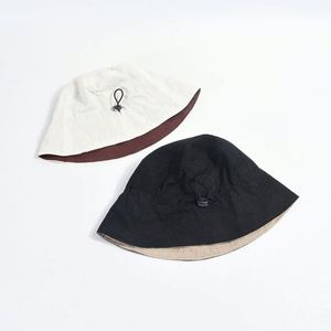 Sombrero de Pescador Japonés de Alta Calidad, Transpirable, de Algodón y Lino, de Doble Cara, para Mujer, Estilo Retro, Color Sólido, para Viaje - Product Image 5