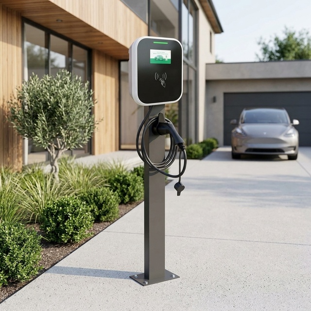 7kW 11kW 22kW Column EV Charger Enclosure IP65 Waterproof Metal Shell