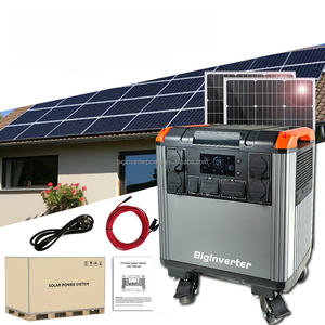 Centrale Électrique Portable BIGINVERTER 5000W 5376Wh LiFePO4, Générateur Solaire 1100W avec Panneau Solaire en Verre pour Toit, Alimentation de Secours Domestique - Product Image 1