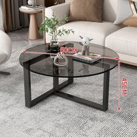 Table basse carrée en verre minimaliste italienne, design moderne et écologique pour le salon