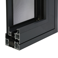 Ventanas de triple Panel De fábrica directa de alta calidad Inclinación y giro Aislamiento térmico Ahorre energía Ventanas de aluminio negro