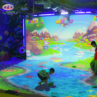 Jeu interactif de projection de sable, expérience immersive de plage, solution de projection intérieure pour parcs de trampolines