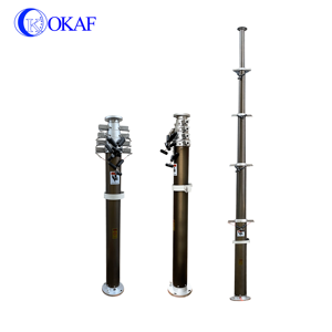 Torres de Telecomunicaciones Telescópicas de Aleación de Aluminio Móviles de Alta Calidad de 6 Metros con Antena Neumática y Accesorios de Iluminación - Product Image 5