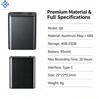 Enregistreur vocal miniature Q8, enregistreur vocal miniature Q8, directement de l'usine |   Magnétique 8g, Prix promotionnel, Commande de 1 pièce acceptée