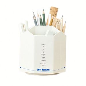 Support à stylos de style japonais, organisateur de bureau, rangement multifonctionnel de bureau, porte-stylos rotatif en PP - Product Image 1