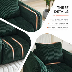 Muebles de Café para Comprar en Línea en el Extranjero, Sofá Seccional de Dos Plazas Tapizado en Terciopelo de Calidad Hotelera, Envío Gratuito de Muestras - Product Image 5